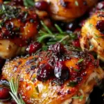 Baked Orange Cranberry Chicken Thighs