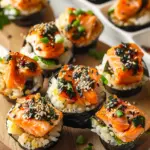 Easy Baked Salmon Sushi Cups