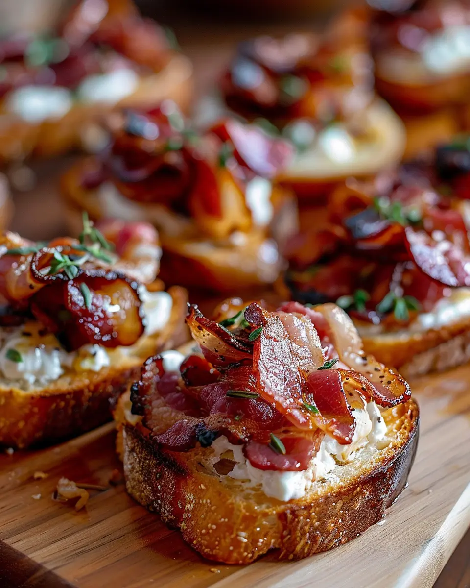 Million Dollar Bacon Crostini: Indulgent Turkey Bacon Delight