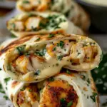 Low Carb Cheesy Garlic Chicken Wraps