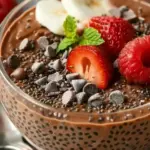 High Protein Chocolate Chia Pudding