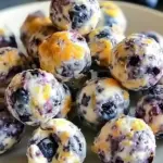 Lemon Blueberry Cottage Cheese Protein Bites