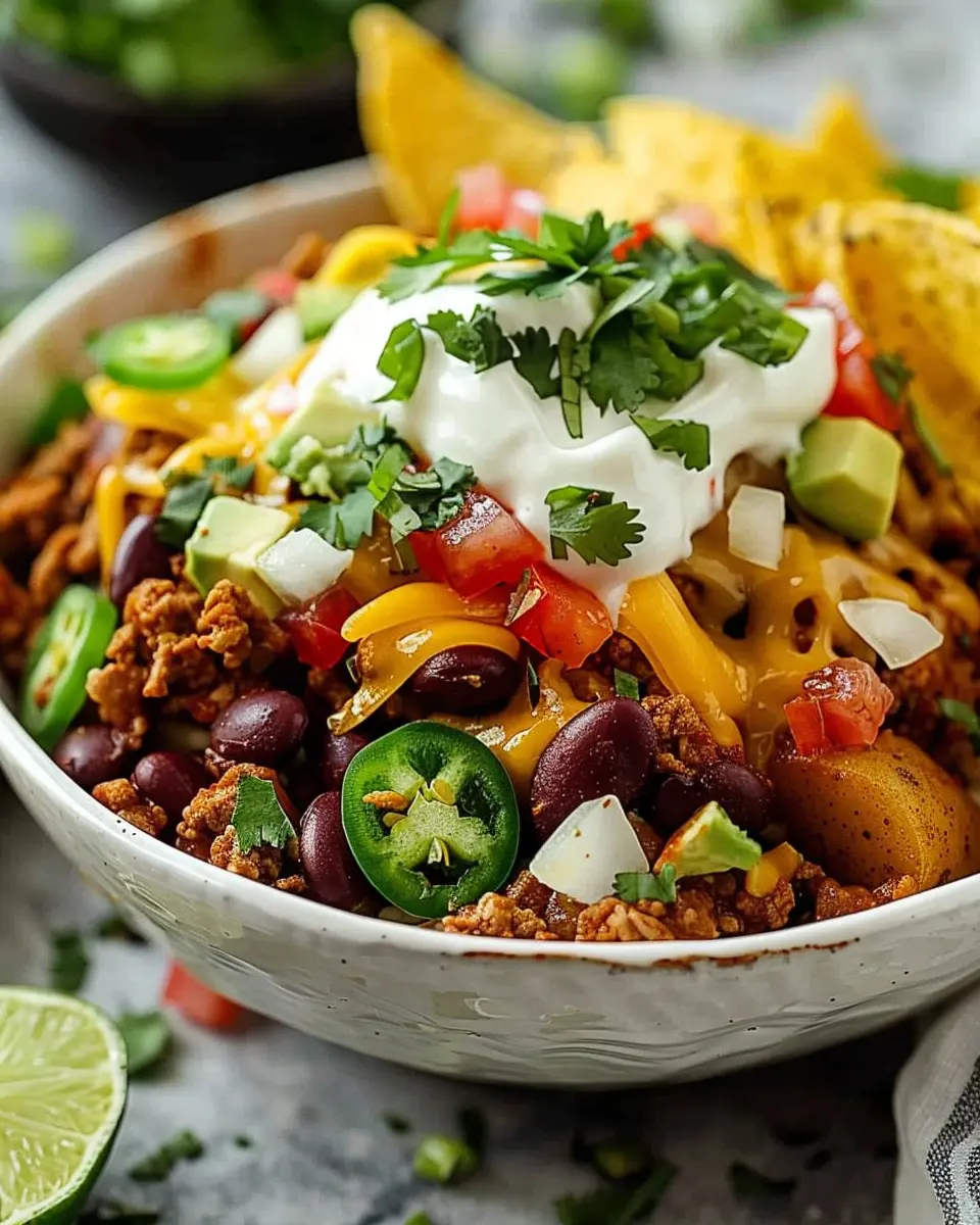Loaded Potato Taco Bowl: A Satisfying Twist with Turkey Bacon