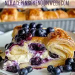 Blueberry Cream Cheese Croissant Casserole