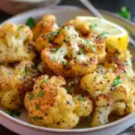 Vegan Lemon Pepper Glazed Cauliflower
