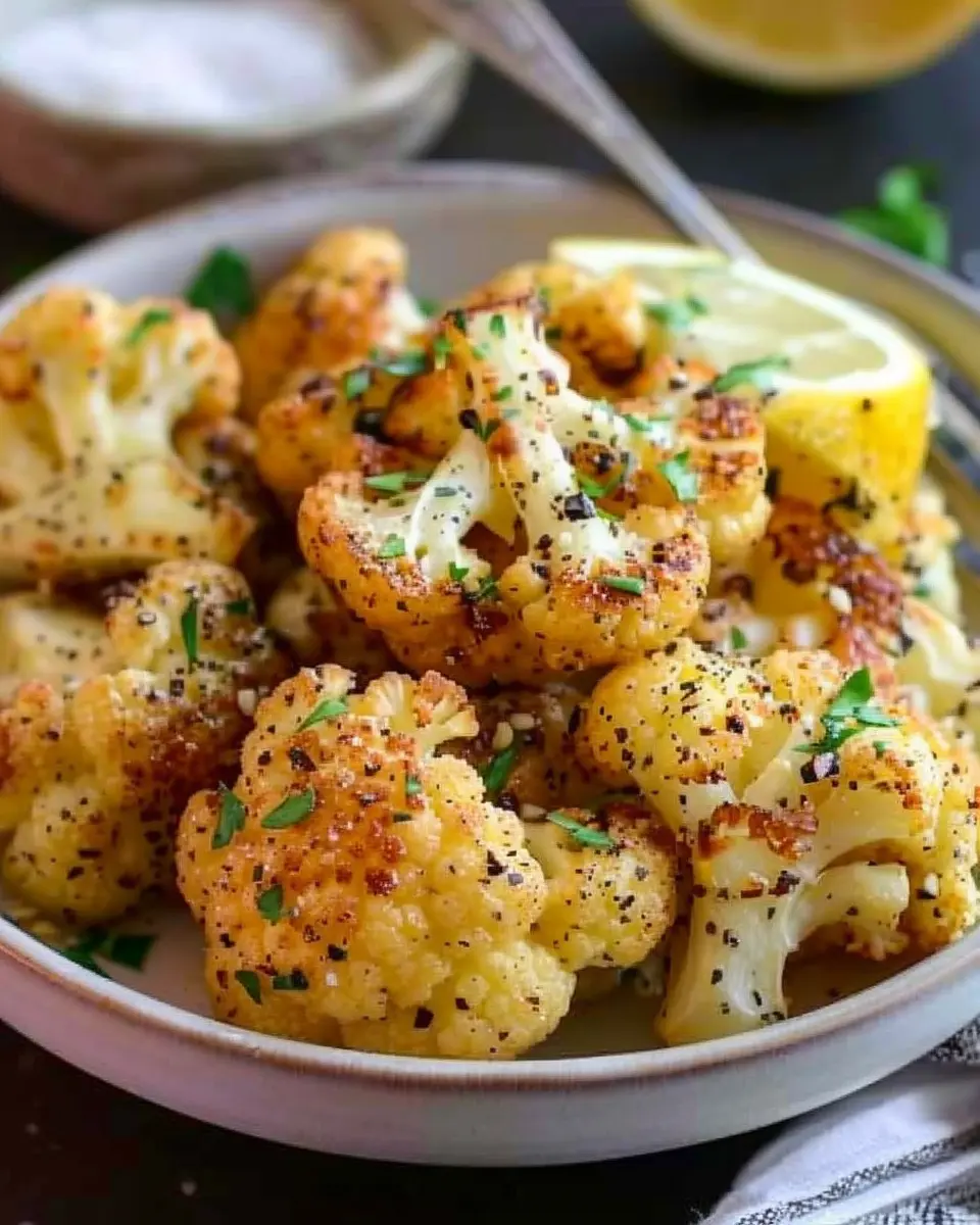Vegan Lemon Pepper Glazed Cauliflower: Easy &amp; Flavorful Delight