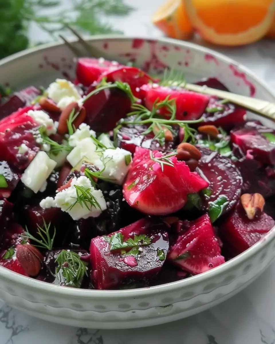 Beet Salad Bliss: A Fresh Twist with Turkey Bacon Delight