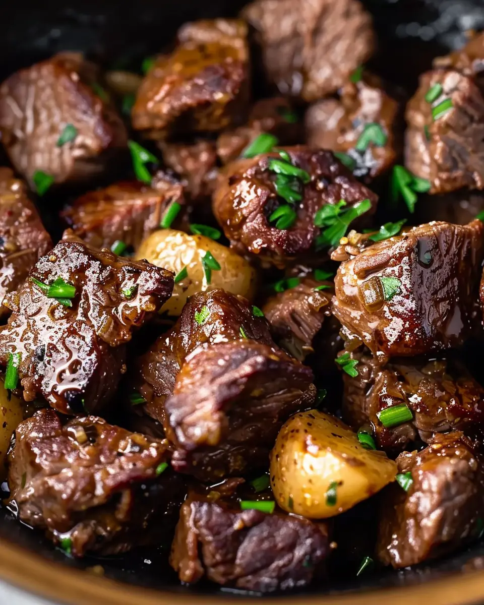Slow Cooker Garlic Butter Beef Bites: Easy Juicy Comfort Food