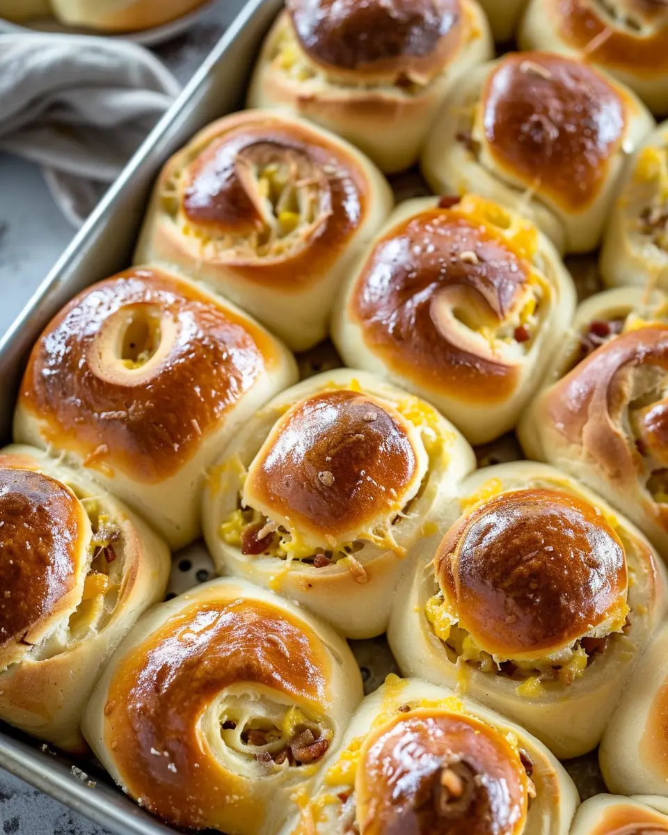 Breakfast Rolls: Easy Turkey Bacon and Chicken Ham Delight