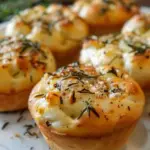 Golden Crust Garlic Rosemary Focaccia Muffins