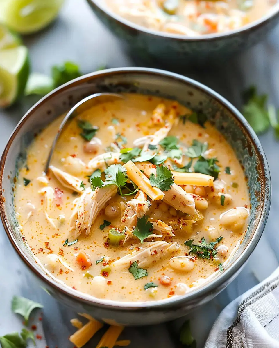 Creamy White Chicken Chili Recipe with Turkey Bacon Delight