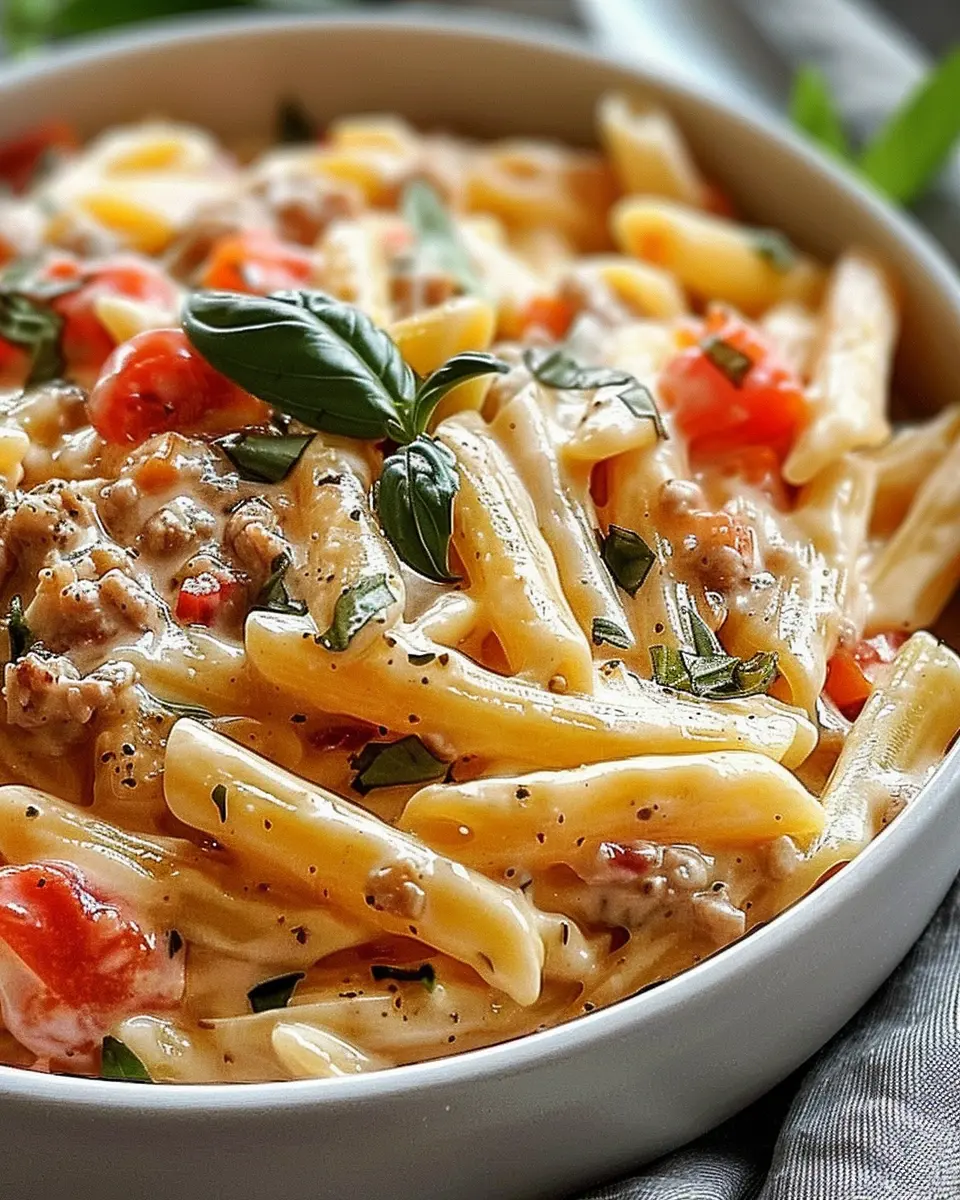 Creamy Rotel Pasta with Turkey Bacon: Easy Comfort Food Delight