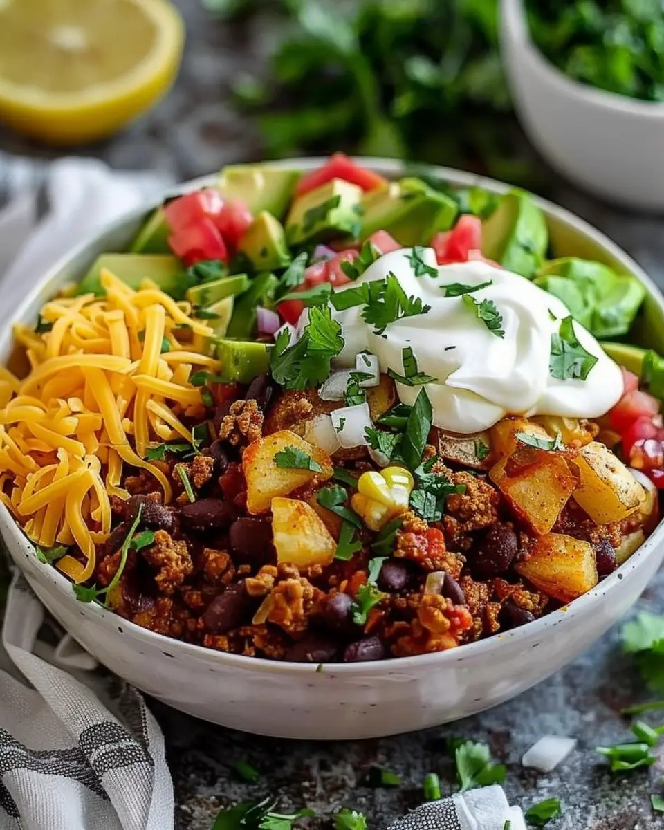 Loaded Potato Taco Bowl: Indulgent Comfort Food Made Easy