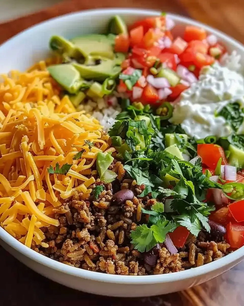 Taco Rice Bowl: Easy Recipe with Turkey Bacon and Chicken Ham