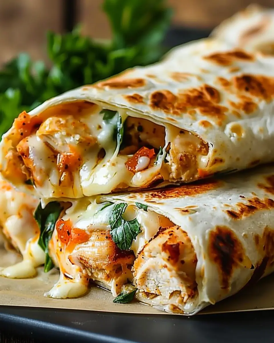 Cheesy Garlic Chicken Wraps: Easy and Flavorful Family Dinner